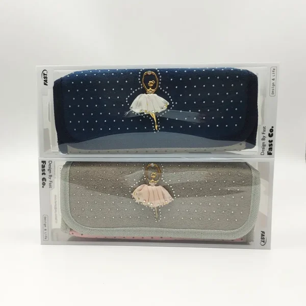 metal doll double zip pouch