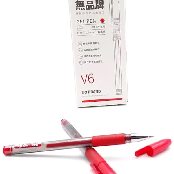 Fine Point Red Gel Pen 0.5mm