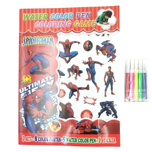 Watercolor Pen Coloring & Sticker Set