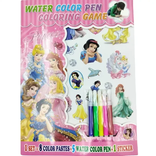 Watercolor Pen Coloring & Sticker Set