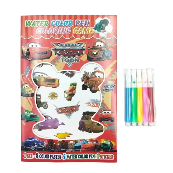 Watercolor Pen Coloring & Sticker Set