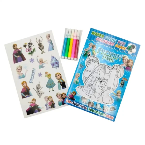 Watercolor Pen Coloring & Sticker Set